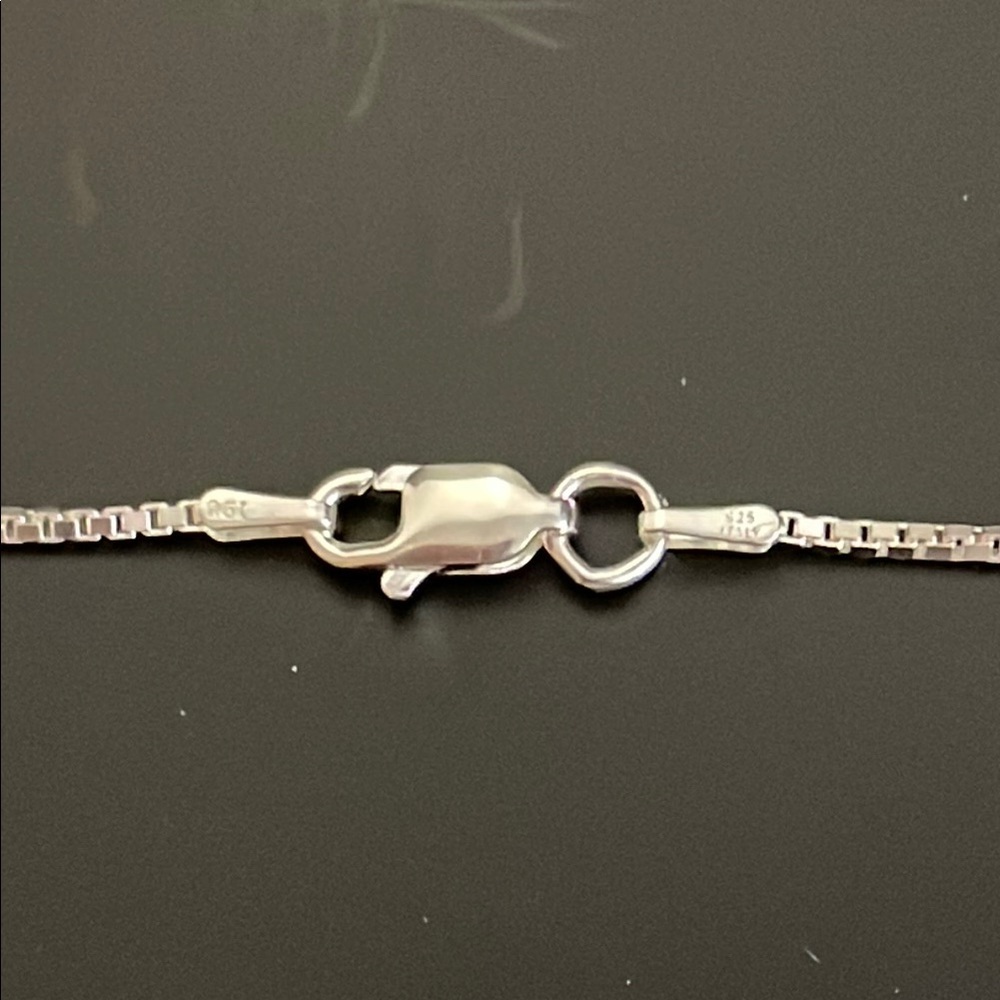 Vintage Silver 925 QC Silver Pendant with 925 stamped Italy chain necklace - Picture 5 of 8